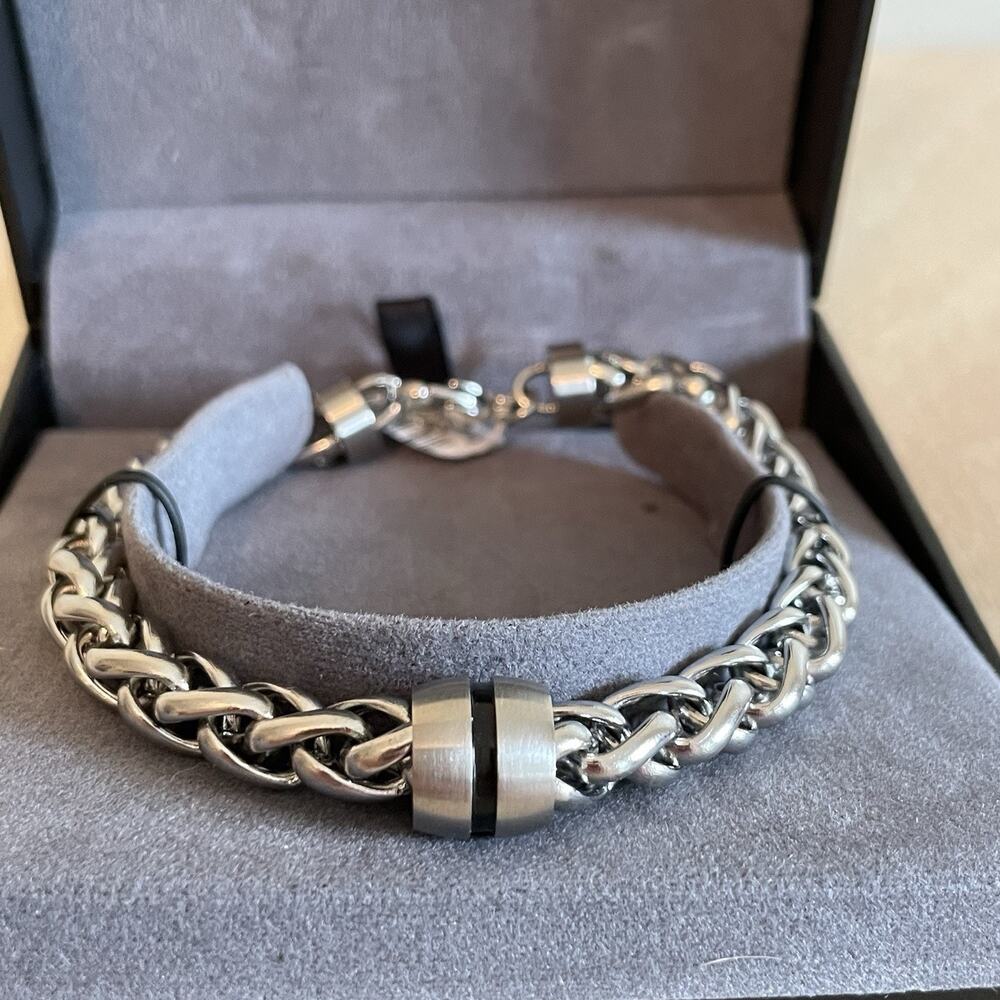 Steel Nation Stainless Steel Bracelet 8.5”